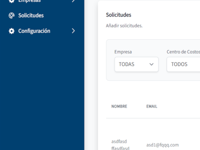 gestion solicitudes